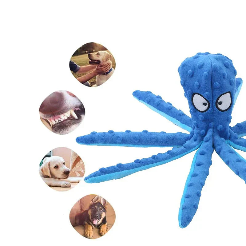 Octopus Hundleksak – Hållbar, Rolig och Interaktiv Lekglädje för Din Hund!