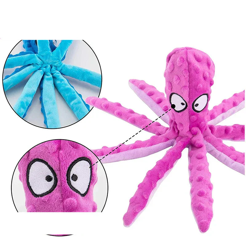 Octopus Hundleksak – Hållbar, Rolig och Interaktiv Lekglädje för Din Hund!